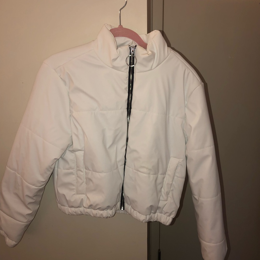 white puffer coat